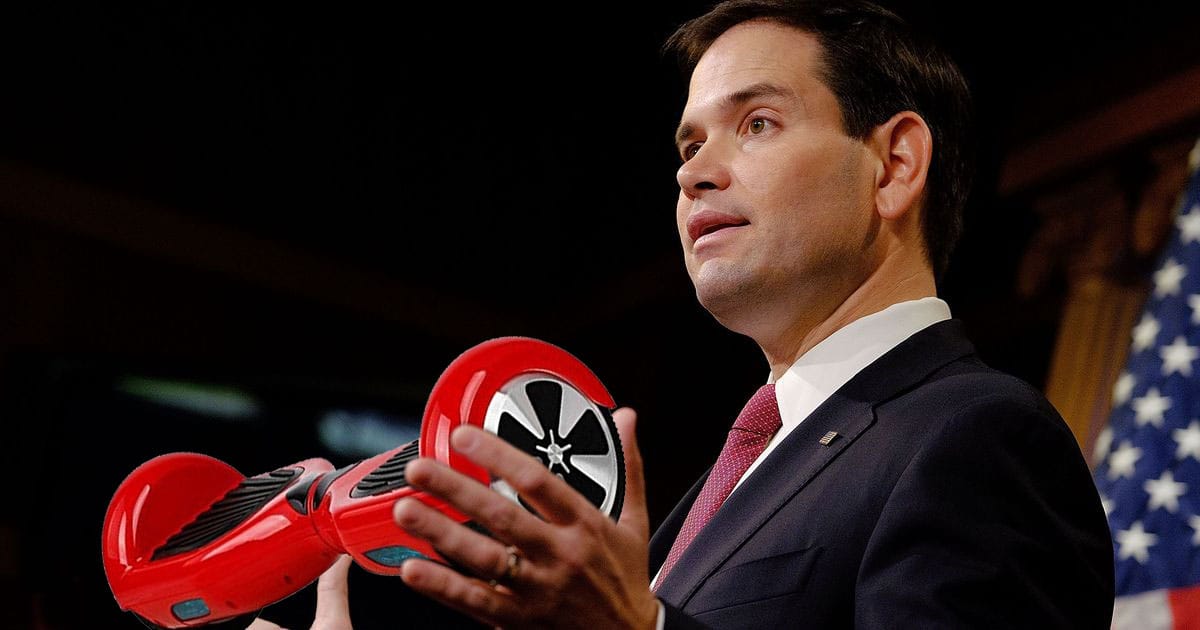 Marco Rubio Announces Plans to Sell Hoverboards at Bayside Marketplace