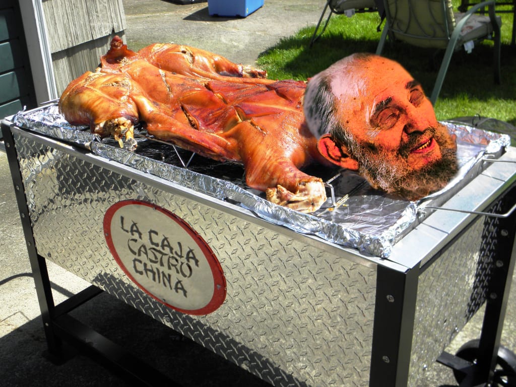 Hell Debuts Long-Awaited Caja China for Castro's Arrival